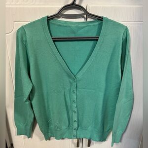Green Cardigan